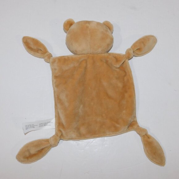 2016 Barron's Brown Teddy Bear Rattle Security Blanket with Knotted Corners - Picture 4 of 4